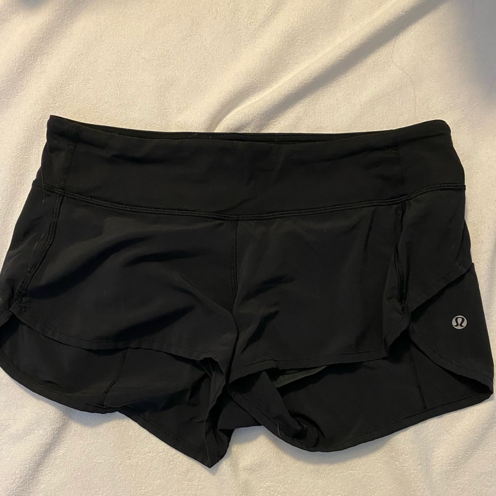 Lululemon run speed shorts black size 6 GUC
